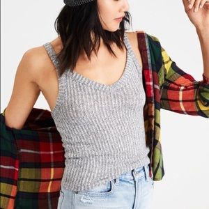 AEO soft and sexy ribbed plush sparkle tank top